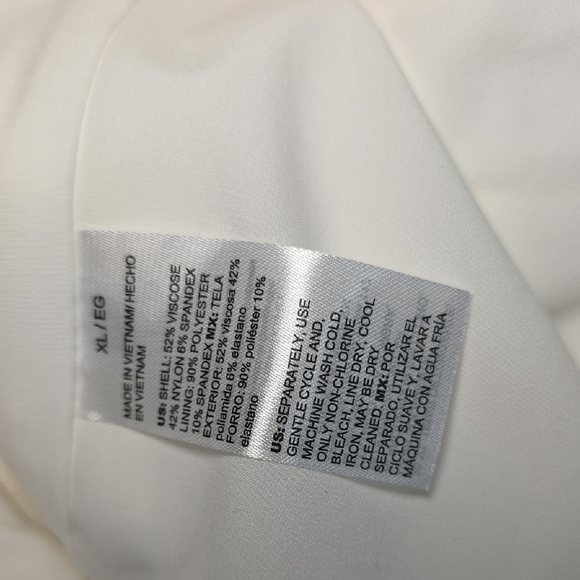 Chico's Cream Teddy Jacket with Tan Trim - Picture 6 of 6